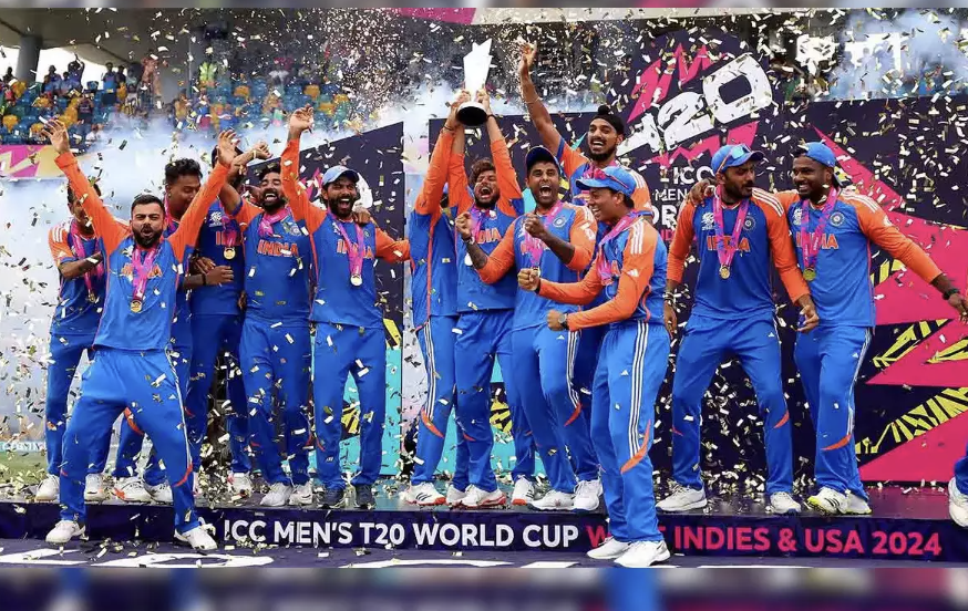 Team India winning T20 Cricket world cup